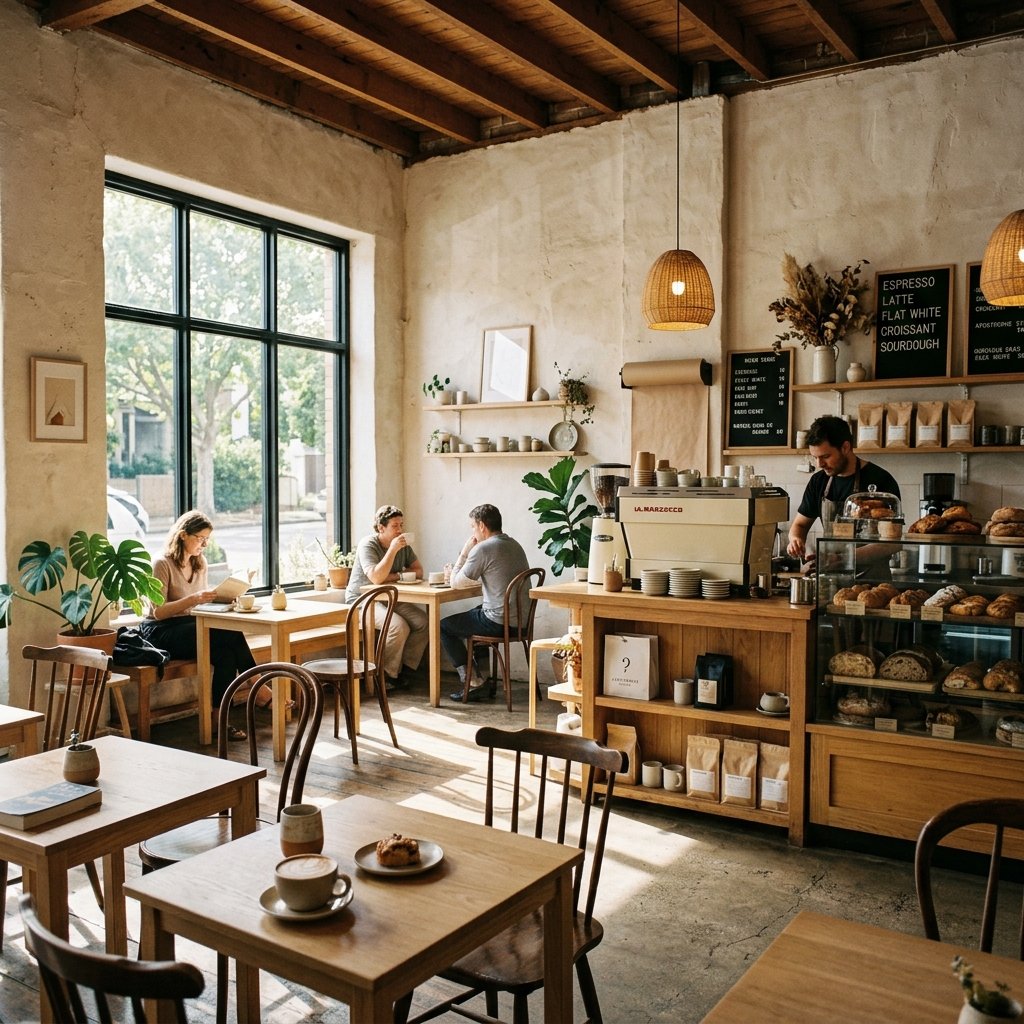 Artisan shaping loaves at the counter